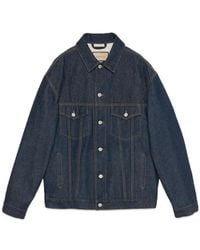Gucci - Collared Button-Up Denim Jacket - Lyst