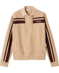 Miu Miu - Cotton Crochet Cardigan - Lyst
