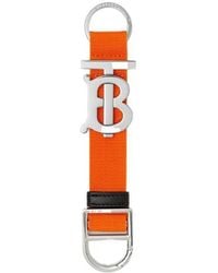 Burberry - Tb Logo-Plaque Keyring - Lyst