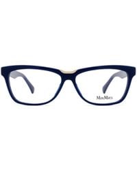 Max Mara - Rectangular Frame Glasses - Lyst
