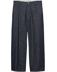 Prada - Regular Raw Denim Jeans - Lyst