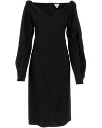 Bottega Veneta - Knot Detailed Midi Dress - Lyst