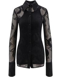 Sportmax - Lace Detailed Long-Sleeved Top - Lyst