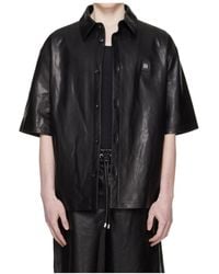 Amiri - Ma Oversized Collared Leather Shirt - Lyst