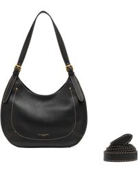 Gianni Chiarini - Gabry Grained Contrast-Stitch Shoulder Bag - Lyst