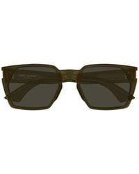 Saint Laurent - Eyewear Rectangle-Frame Sunglasses - Lyst