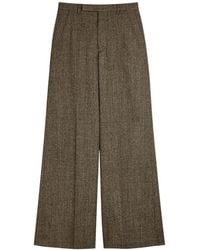 Rick Owens - Pantaloni Wide-Leg Wool Trousers - Lyst