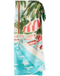 Loro Piana - Corina Printed Midi Skirt - Lyst