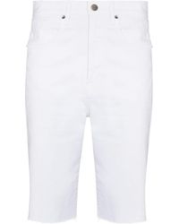 FRAME - Knee-Length Denim Shorts - Lyst