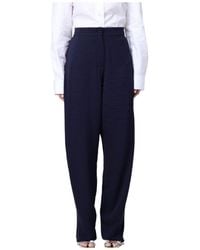 Emporio Armani - Pleated Straight-Leg Pants - Lyst