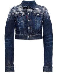 DSquared² - Long-Sleeve Denim Jacket - Lyst