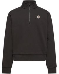 Moncler - Logo Cotton Zip-Up Sweatshirt - Lyst