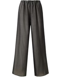 Kallmeyer - Cairo Striped Silk And Cotton-Poplin Wide-Leg Pants - Lyst