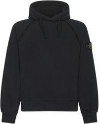 Stone Island - Organic Cotton Logo Patch Hoodie - Lyst