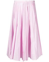 Philosophy Di Lorenzo Serafini - Pleated Mid-Length Flared Skirt - Lyst