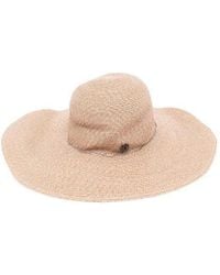 Maison Michel - Logo-Plaque Straw Capeline Hat - Lyst