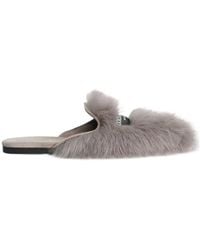 Dolce & Gabbana - Shearling Slippers - Lyst