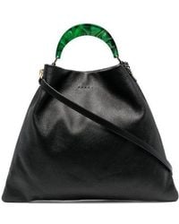 Marni - Logo Debossed Top Handle Bag - Lyst