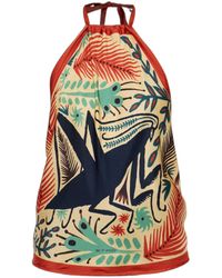 Etro - Pattern-Printed Open-Back Top - Lyst