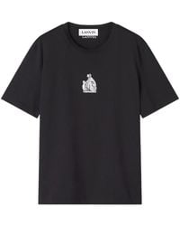 Lanvin - Graphic Printed Crewneck T-Shirt - Lyst