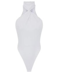 Elisabetta Franchi - Twisted-Neckline Crêpe-Jersey Bodysuit - Lyst