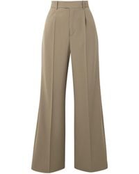 Rohe - Pleated Wool Wide-Leg Pants - Lyst