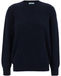 Prada - Logo Detailed Knitted Jumper - Lyst