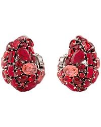 Givenchy - Bold Crystals Clip Earrings - Lyst