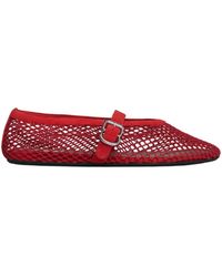 Alaïa - Elegant Mini Ballet Flats With Buckle Strap - Lyst