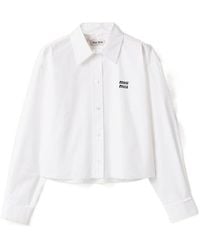 Miu Miu - Popeline Shirt - Lyst