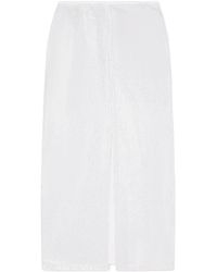 Emporio Armani - Long Drill Skirt With All-Over Micro Studs - Lyst