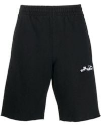 Off-White c/o Virgil Abloh - Script Logo Track Shorts - Lyst