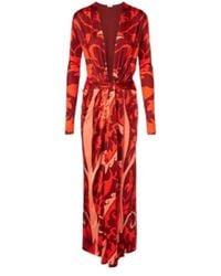 Johanna Ortiz - Gathered Printed Jersey Midi Dress - Lyst