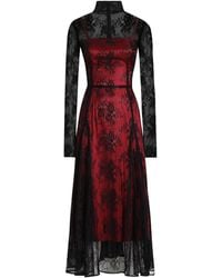 Dolce & Gabbana - Lace Contrast Midi Dress - Lyst