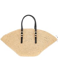 MICHAEL Michael Kors - Small Isa Hand-Knit Straw Tote Bag - Lyst