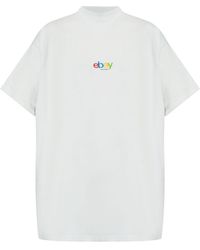 Balenciaga - Ebay Logo Printed Crewneck Oversized T-Shirt - Lyst