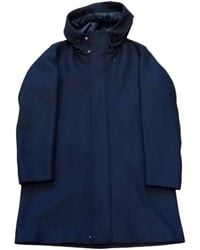 Herno - High Neck Straight Hem Hooded Coat - Lyst
