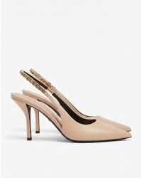 Gucci - Signoria Logo Plaque Slingback Pumps - Lyst
