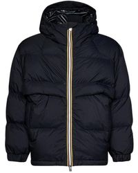 K-Way - Zipped Long Sleeved Padded Coat - Lyst
