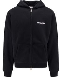 Dior - Christian Couture Zipped Hooded Sweatshirt, Relaxed Fit - Lyst