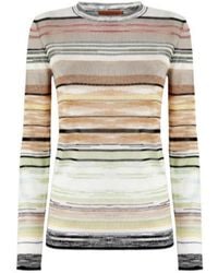 Missoni - Striped Flame Crewneck Jumper - Lyst