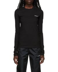 Off-White c/o Virgil Abloh - Diag-Stripe Long-Sleeved T-Shirt - Lyst
