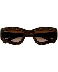 Gucci - Eyewear Rectangle Frame Sunglasses - Lyst