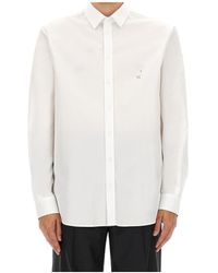 Moschino - Goose Embroidered Long-Sleeved Shirt - Lyst