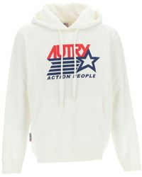 Autry - Logo-Print Drawstring Hoodie - Lyst