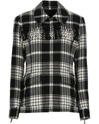Polo Ralph Lauren - Plaid Fringe-Trim Jacket - Lyst