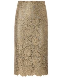 Ermanno Scervino - Embroidered Tulle Pencil Skirt - Lyst