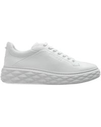 Jimmy Choo - Diamond Maxi Leather Sneakers - Lyst