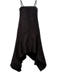 Sacai - Pinstripe Pleated Mini Dress - Lyst