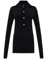 Entire studios - Ribbed Polo Knitted Top - Lyst
